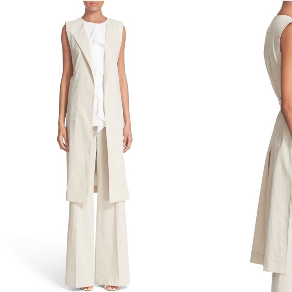 THEORY “SKEA” LONG BELTED VEST